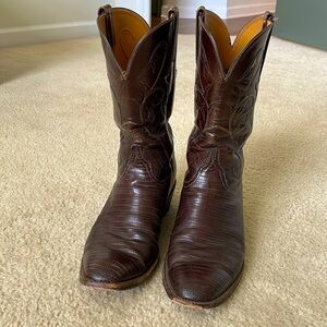 Lucchese Cowboy Boots, Lizard Skin